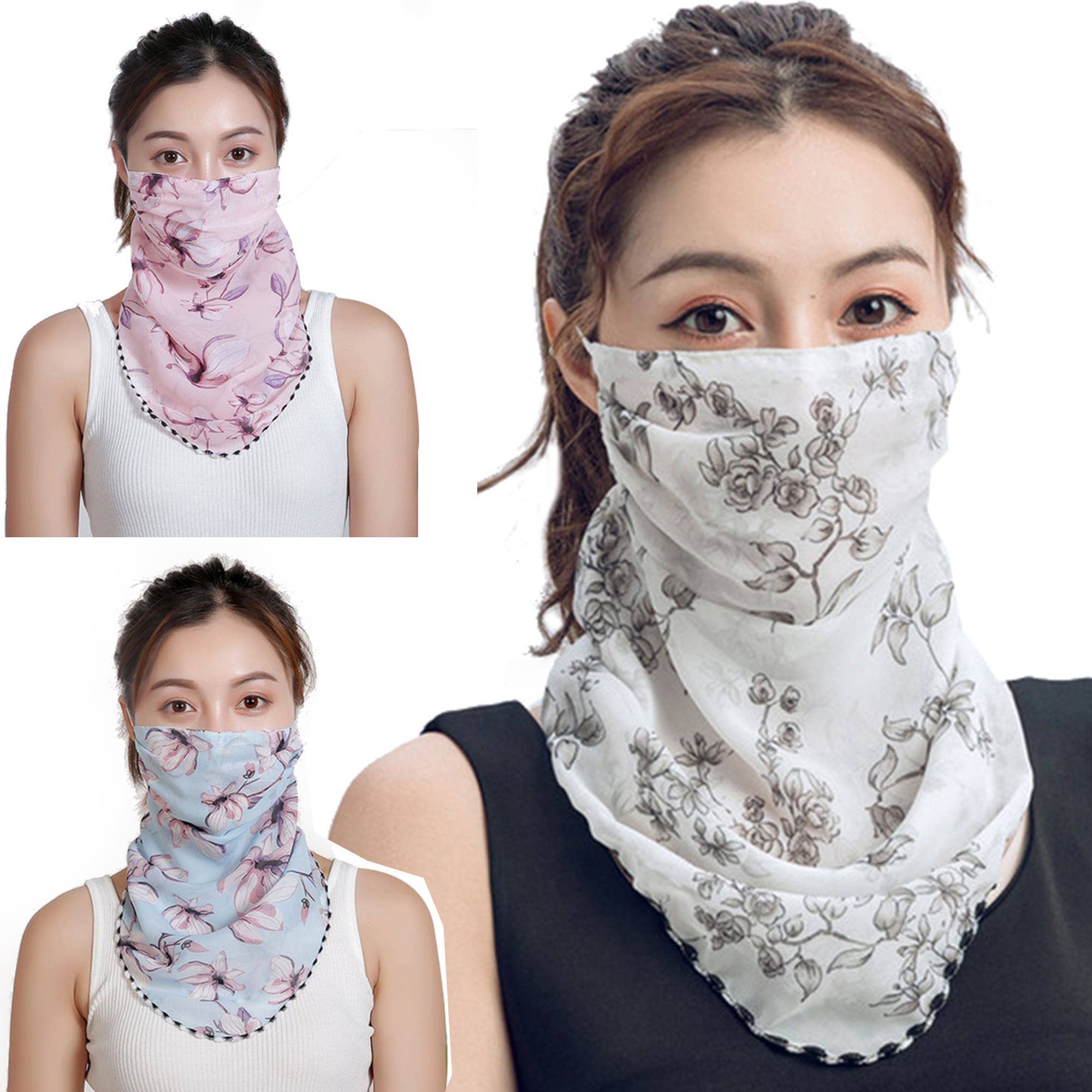 Holiday Farm - Vendita all'ingrosso Sciarpa - Donna - Maschera stampata da donna con sciarpa per il viso di Halloween6