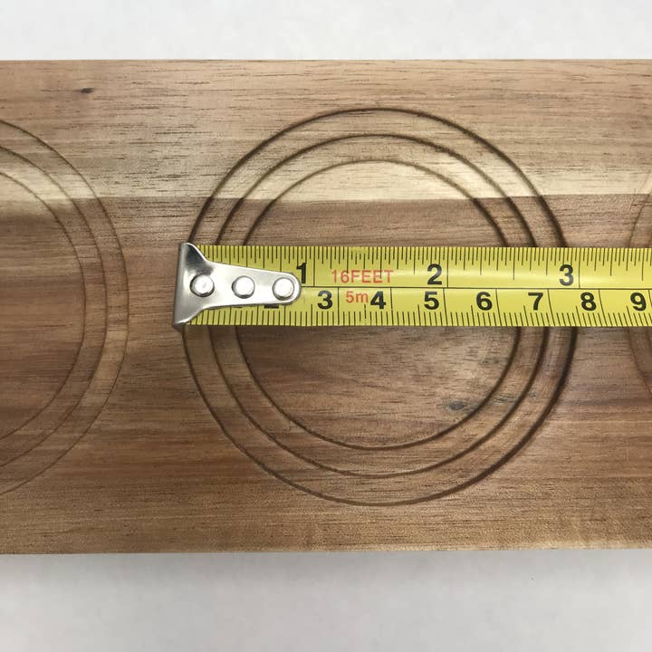 WILMAX USA - Wholesale Serving Tray - 14" long Acacia 3 Hole Flight Board1