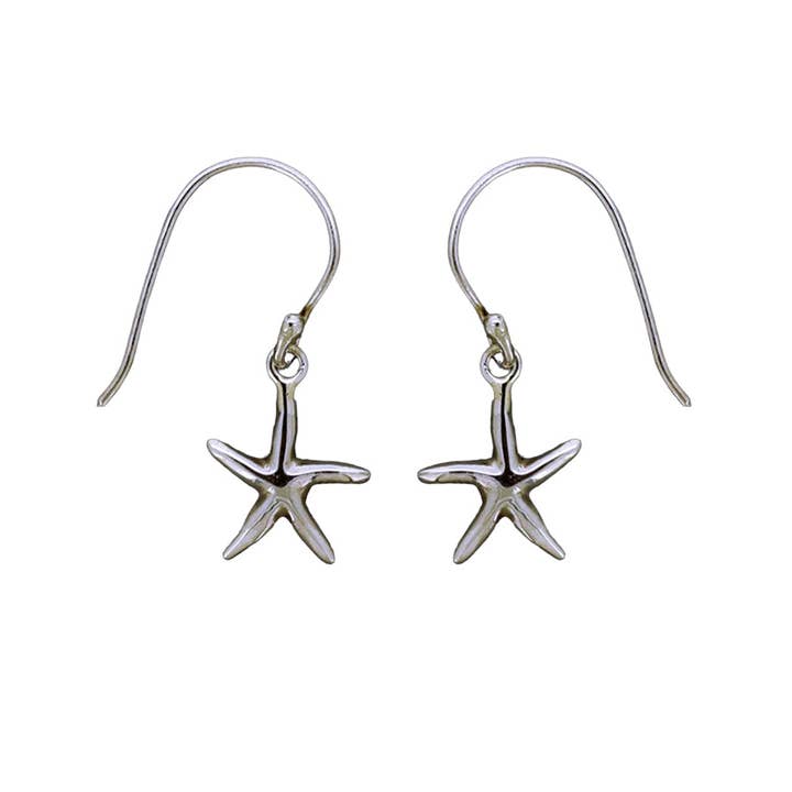 Boucles d'oreilles étoile de mer en argent sterling (245SSS) pour la vente par Vera Wolf