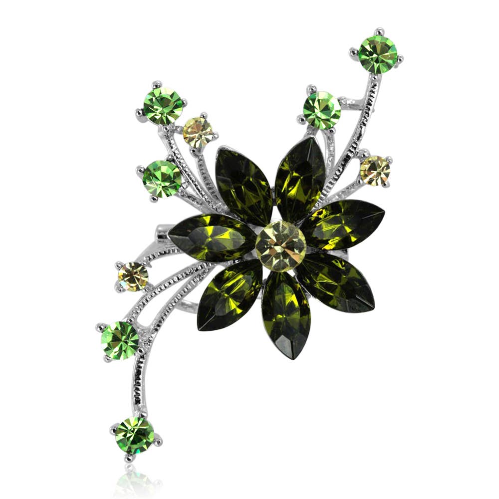 Double Accent - Vente Broches - Broche Broche en cristal autrichien Full Bloom Flower Broche3