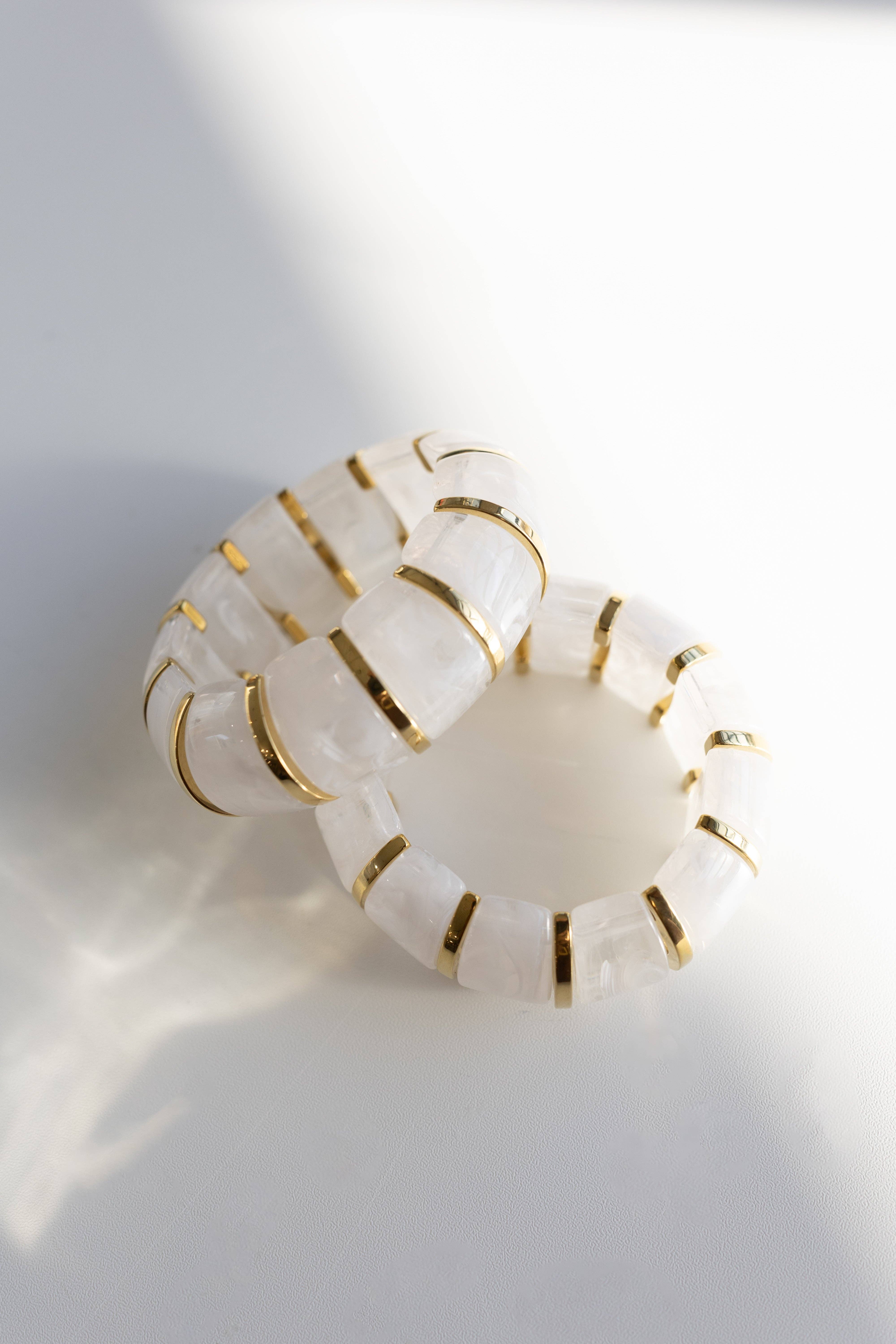 BELJOY - Wholesale Armband - Bibi Stretch Armband - Wit