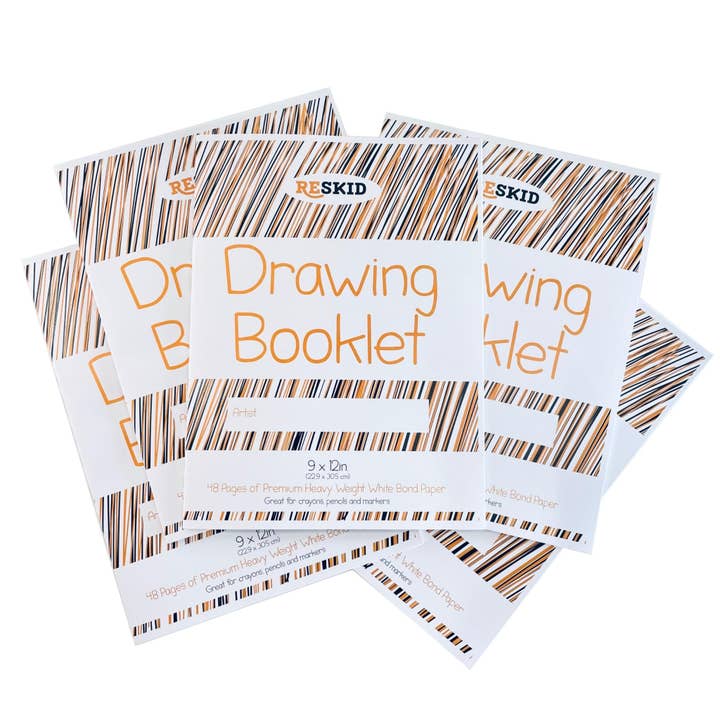 Folleto de Papel de Dibujo Reskid (9 x 12 pulgadas) - 48 Páginas, Paquete de 5 - Folleto de Papel de Dibujo para Niños, Libro de Arte para Colorear para Niños, Bloc de Bocetos para Niños de 3+ Años para venta al por mayor de Reskid