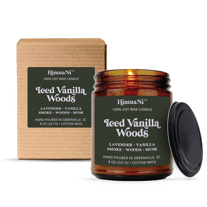 Iced Vanilla Woods | Soy Candle for wholesale by Himua Ni