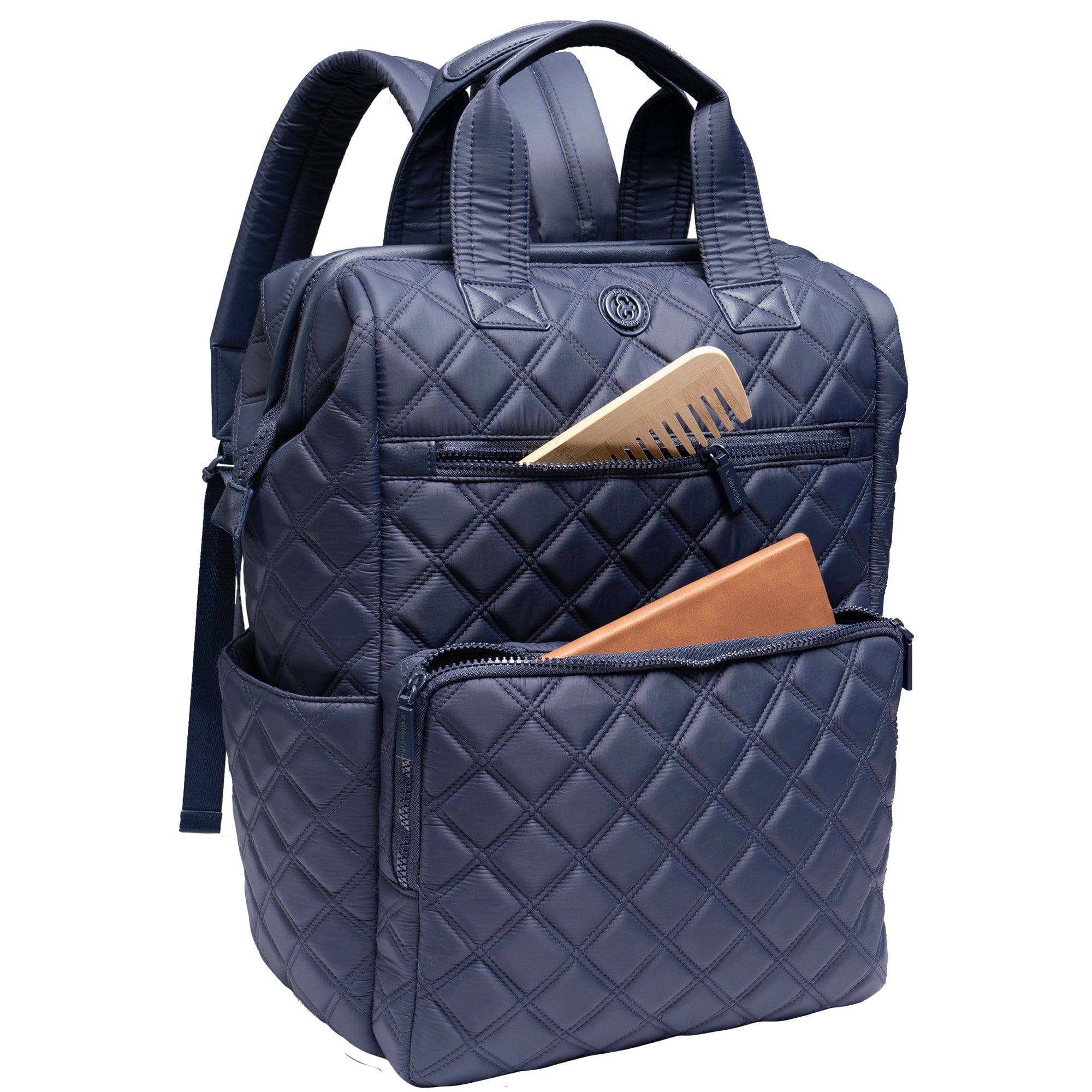 Magid - Wholesale Backpack - Women's - Joan & David Diamond Quilted Puffer Nylon Square Laptop Backpack17