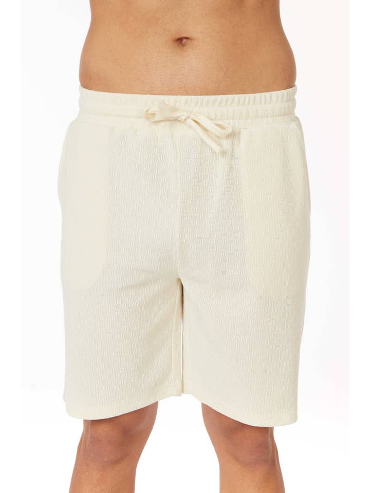 HB Apricot Men's Short Sleeve Textured T-Shirt & Short Set (Apricot) for wholesale on Faire4