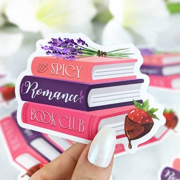 Autocollant Spicy Romance Book Club - Autocollant Bookish - Smut pour la vente par Aphrodite Bookclub