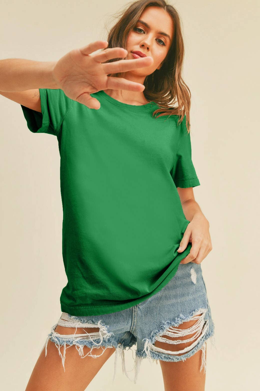 Honestee - Venta al por mayor Camiseta estampada - Mujer - Camiseta Clásica de Manga Corta en Blanco14