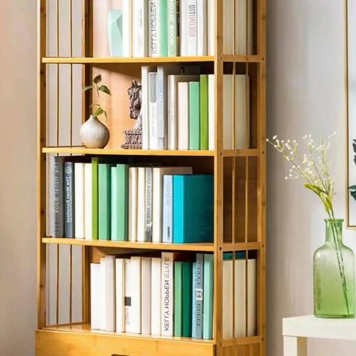 everythingbamboo - Wholesale Bookcase - Bamboo Wooden Bookcase Bookshelf Multi-Tiers Storage Rack Shelf Office Furniture13