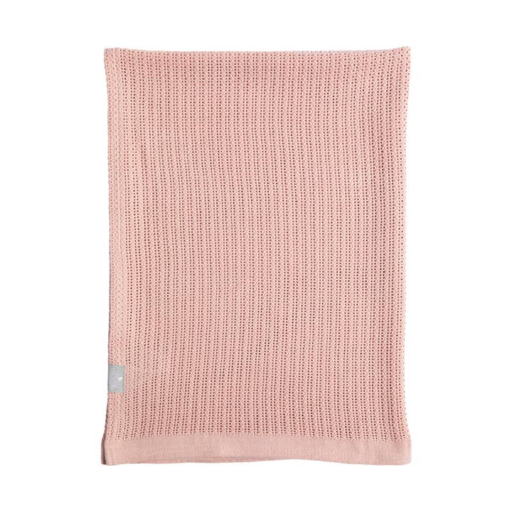 Bassinet Cotton Cellular Blanket - Dusty Pink for wholesale by Living Textiles