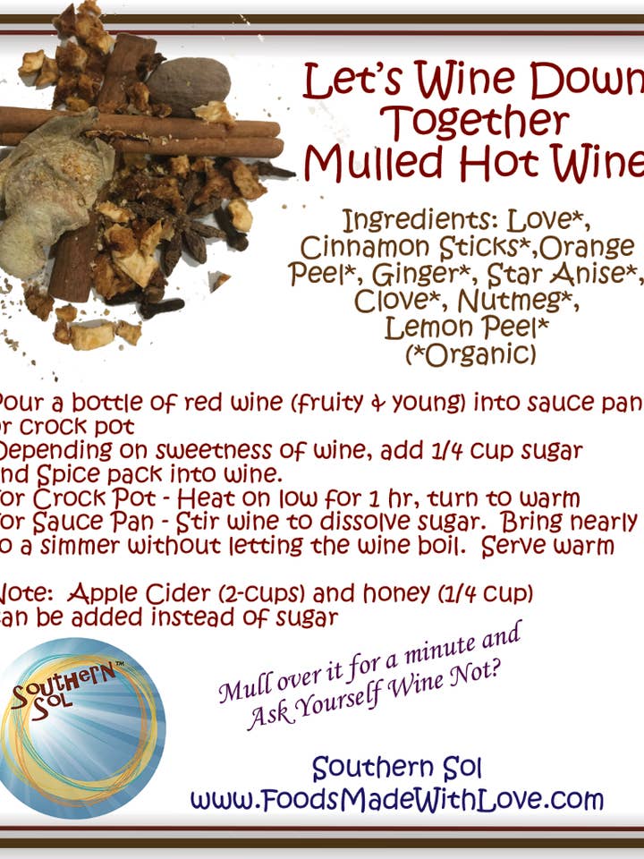 Mulling Herb (2 mulling bags) for wholesale by Southern Sol