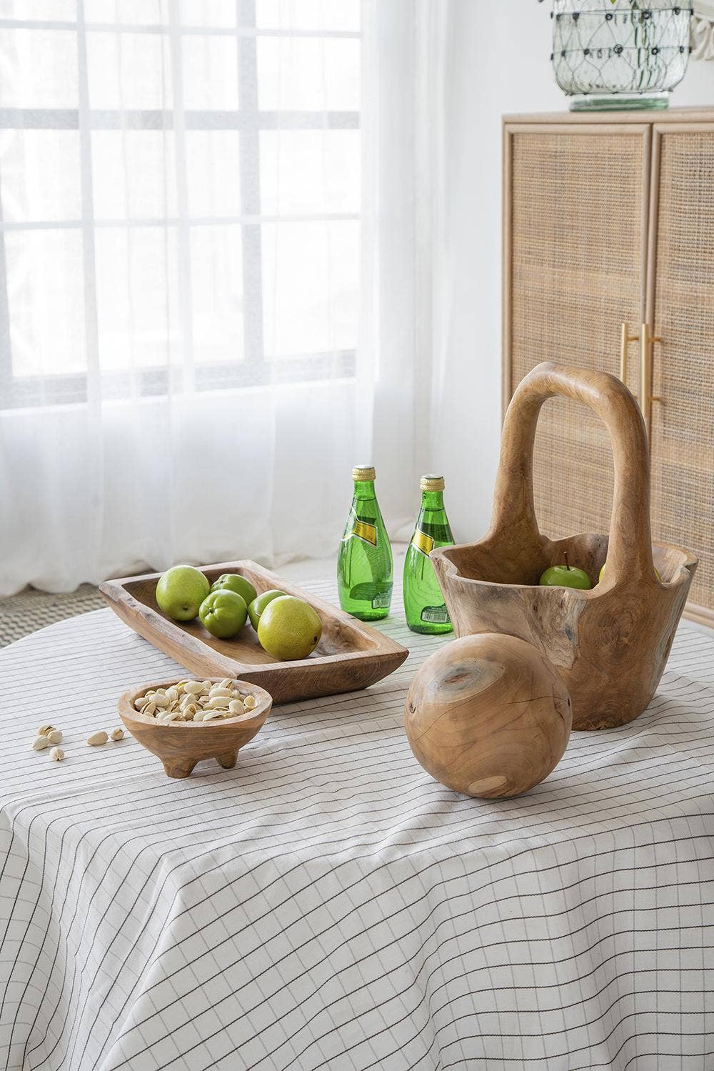 A&B Home Group Inc. - Wholesale Decorative Tabletop Object - S/3 Teak Ball1