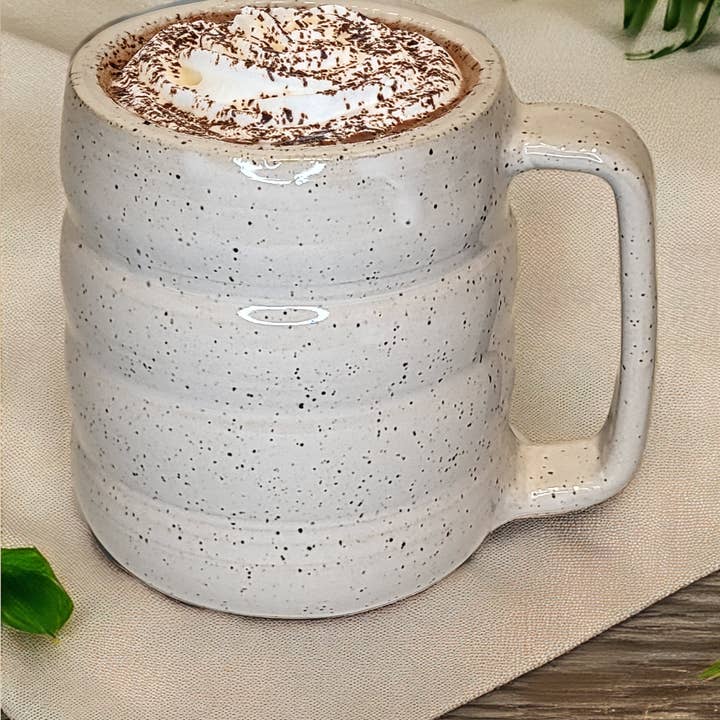 Stoney Ridge Pottery - Wholesale Coffee Mug - Handmade Stoneware Wavy Coffee Mug