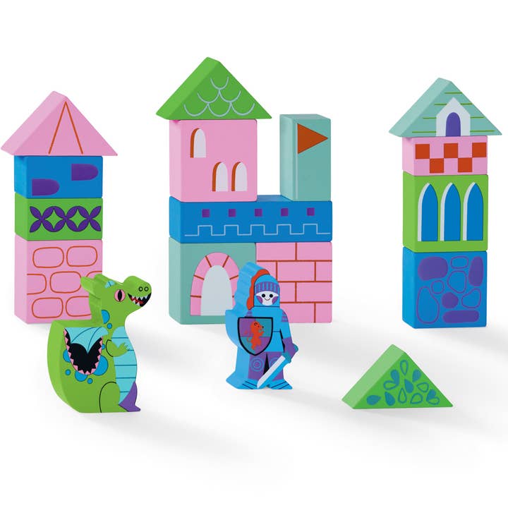 Crocodile Creek Inc. - Wholesale Blocks - Kids Baby - Build & Play Wood Blocks - Princess Palace3