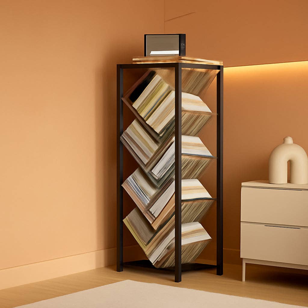 ShipItFurniture - Wholesale Bookcase - Tree Bookshelf 9 Tier Floor Standing Wooden Bookcase For Small Spaces0