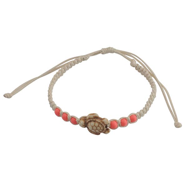 World End Imports Jewelry & Gifts – Großhandel Perlenarmband – BR Makramee/Neonperle/Howlite-Meeresschildkröte-123