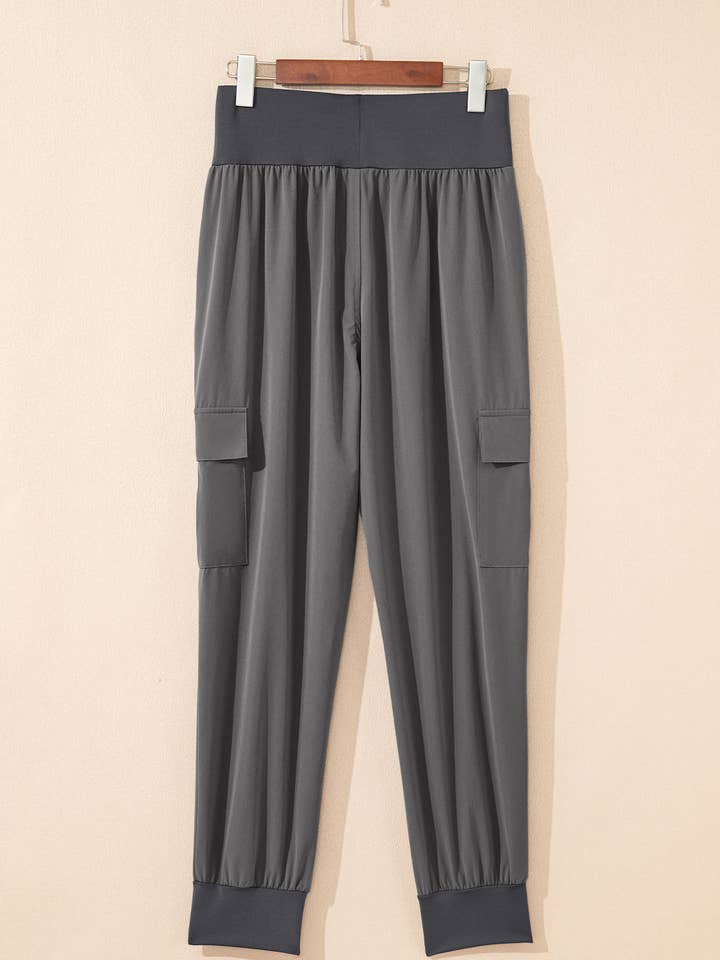 FASHION BLVD - Wholesale Lounge Sweatpants/Joggers - Women's - FB High Waist Pocketed Cargo Jogger Pants3