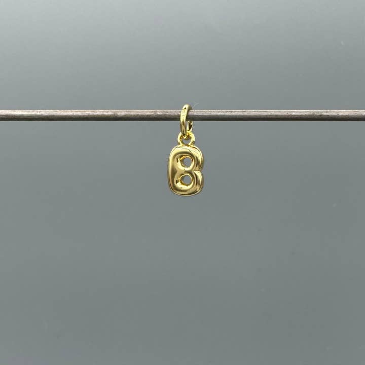 Something Silver - Wholesale Individual Charm/Pendant - Perfect Balloon Bubble Letter Initial Charm26