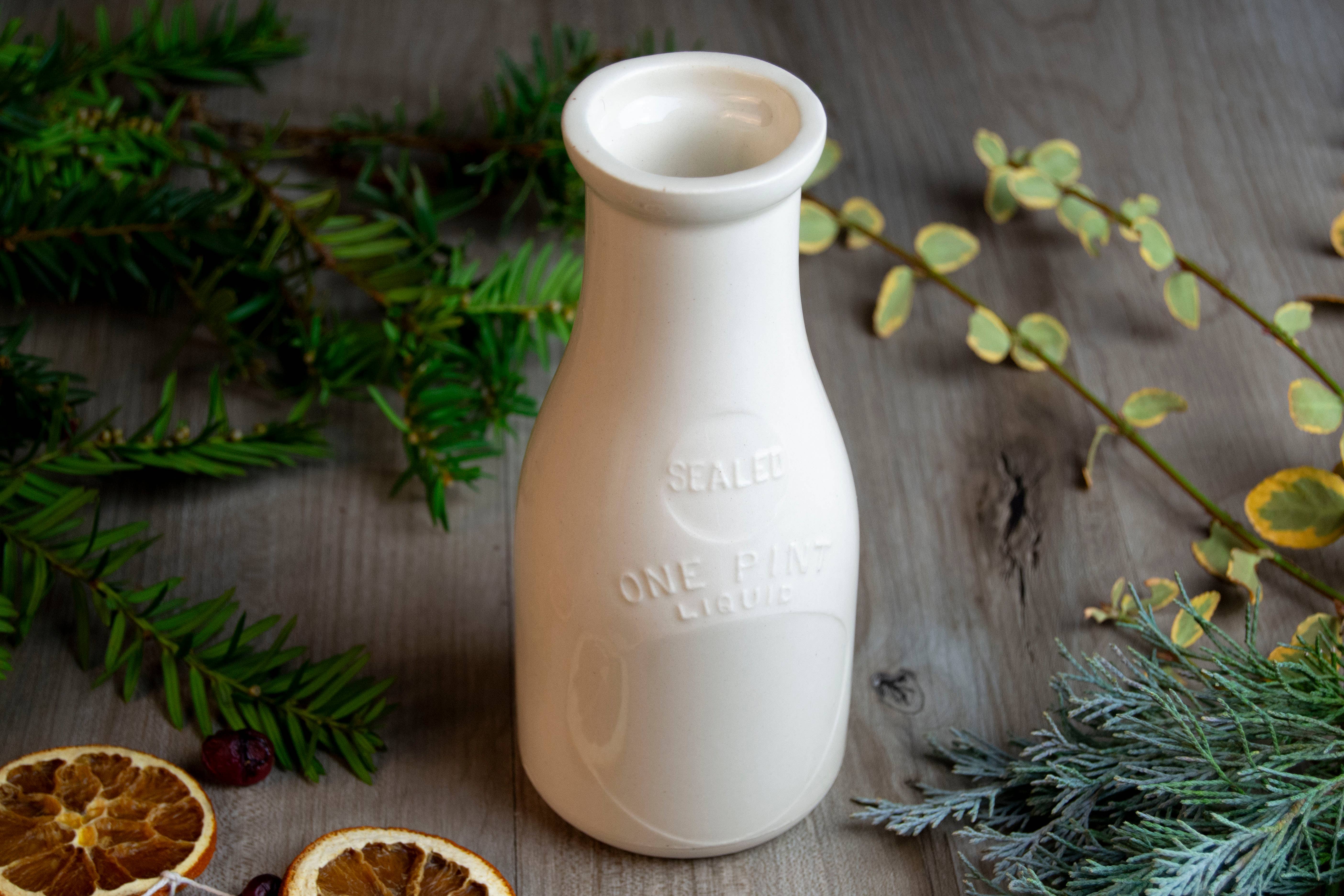 Cōppa Cōllaborative LLC - Wholesale Vase - Ceramic Milk Bottle Vase, Decorative Vase1