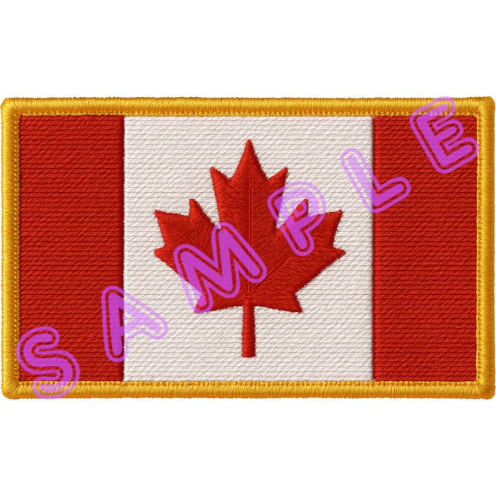 Canada Flag Embroidered Patch - Look VINYL STICKER CN29 for wholesale by Hilda74 Retro Designs