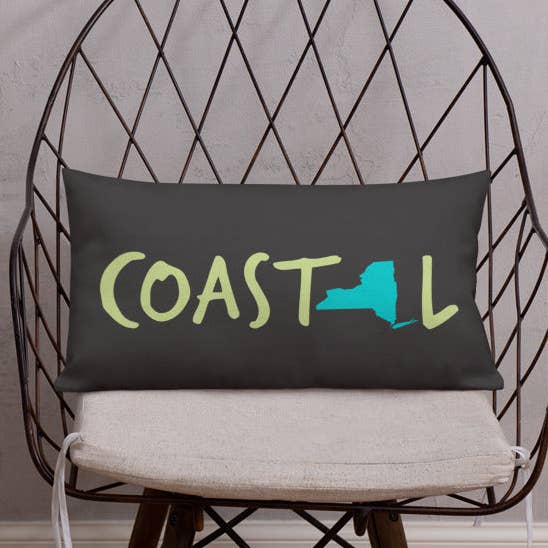 Coastal New York™ Beach Accent Pillow for wholesale by Coastal & Midwest State of Mind