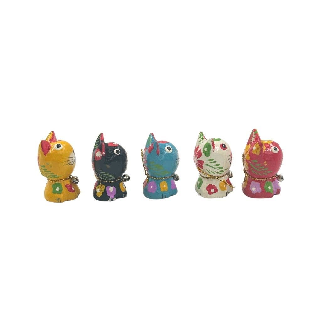 Earths Elements Wholesale - Wholesale Retailer Sample - Home Decor - Wood Cat Figurines, Set of 57