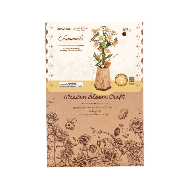 Hands Craft - Wholesale DIY Craft Kit - 3D Wooden Flower Puzzle: Chamomile