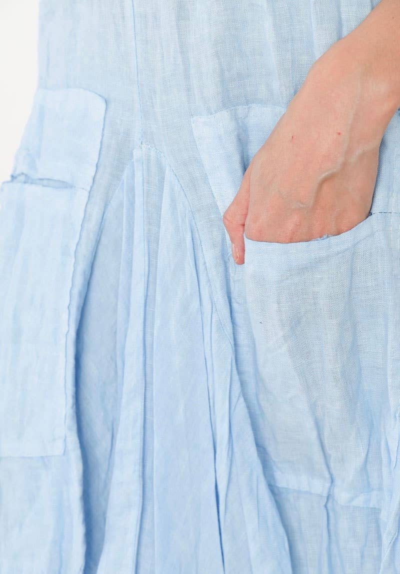 LINEN & COTTON HOUSE - Wholesale Jumpsuit - Women's - LINEN SAROUEL SKIRT WITH POCKETS 9917 663327