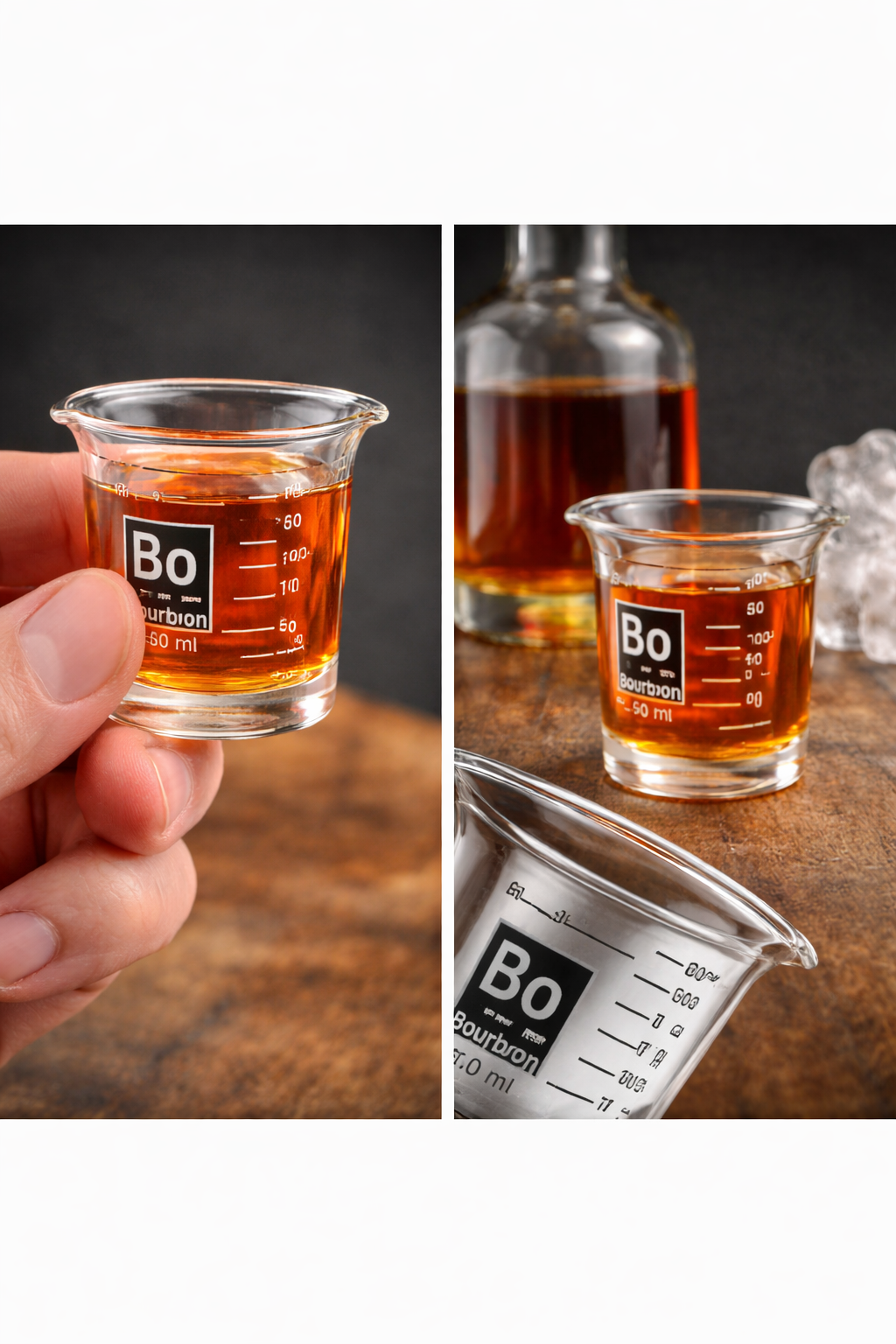 Ted Miller Innovation - Vente Verre à shooter - Verre à shot bécher 50 ml – Bourbon (Borosilicate)1