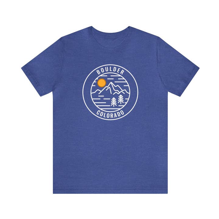 Hey Mountains - Wholesale Screen Printed T-Shirt - Unisex - Boulder, Colorado T-Shirt - Unisex Boulder Shirt7