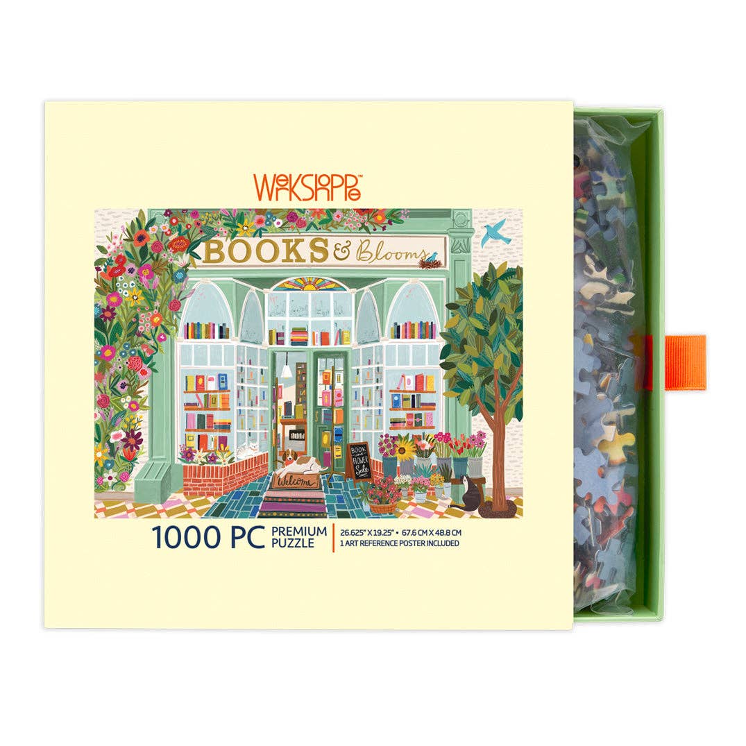 WerkShoppe - Wholesale Puzzle - Adult - Books And Blooms 1000 Piece Puzzle2