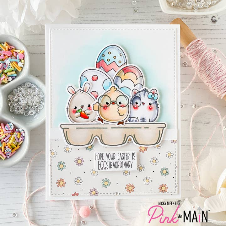 Pink and Main - Wholesale Rubber/decorative stamp - Eggstraordinary1