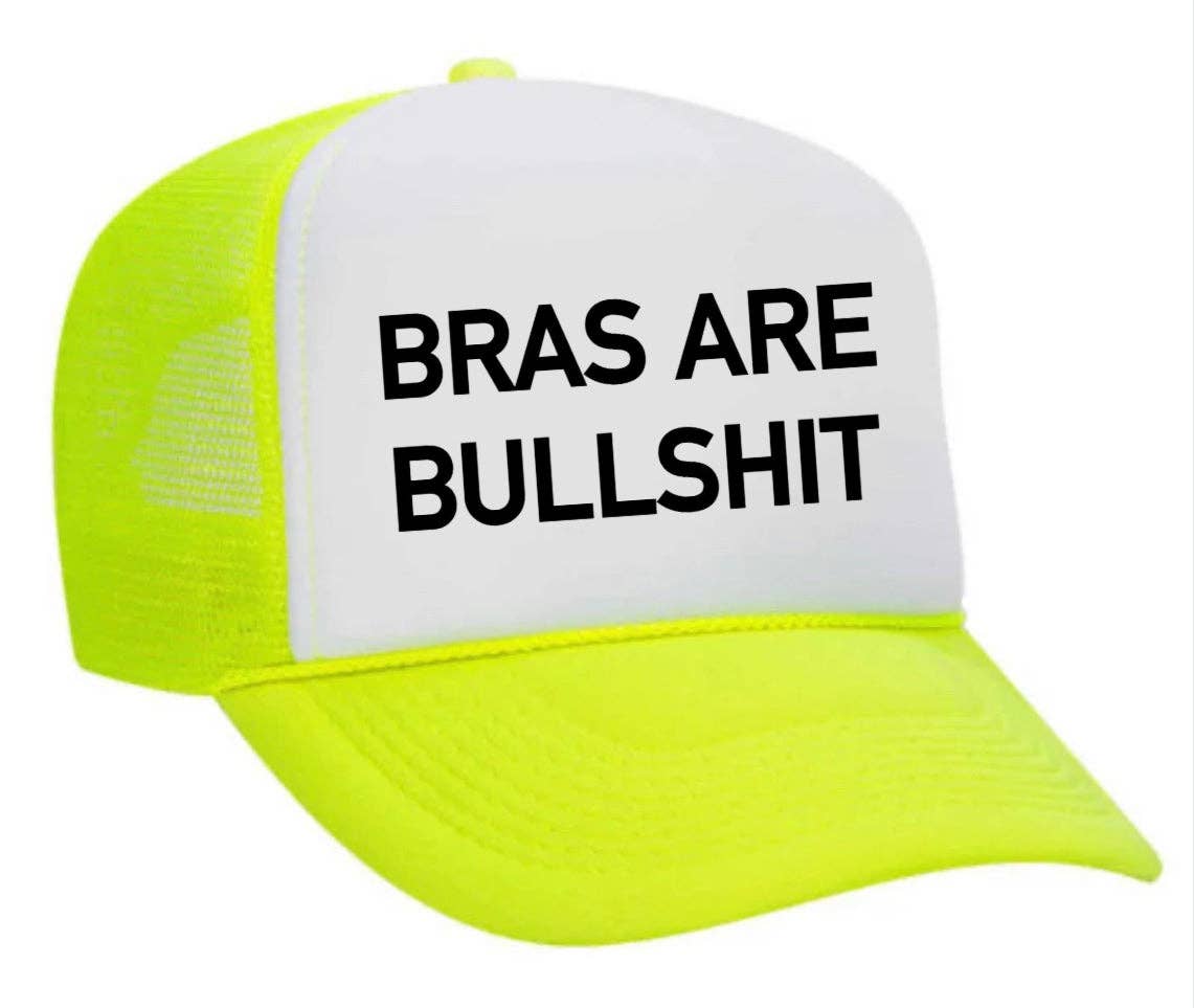 Inappropriate Trucker Hats - Wholesale Trucker Hat - Women's - Bras Are Bullshit Trucker Hat20