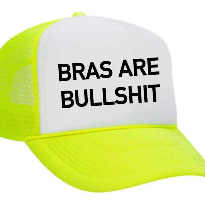 Inappropriate Trucker Hats - Wholesale Trucker Hat - Women's - Bras Are Bullshit Trucker Hat20
