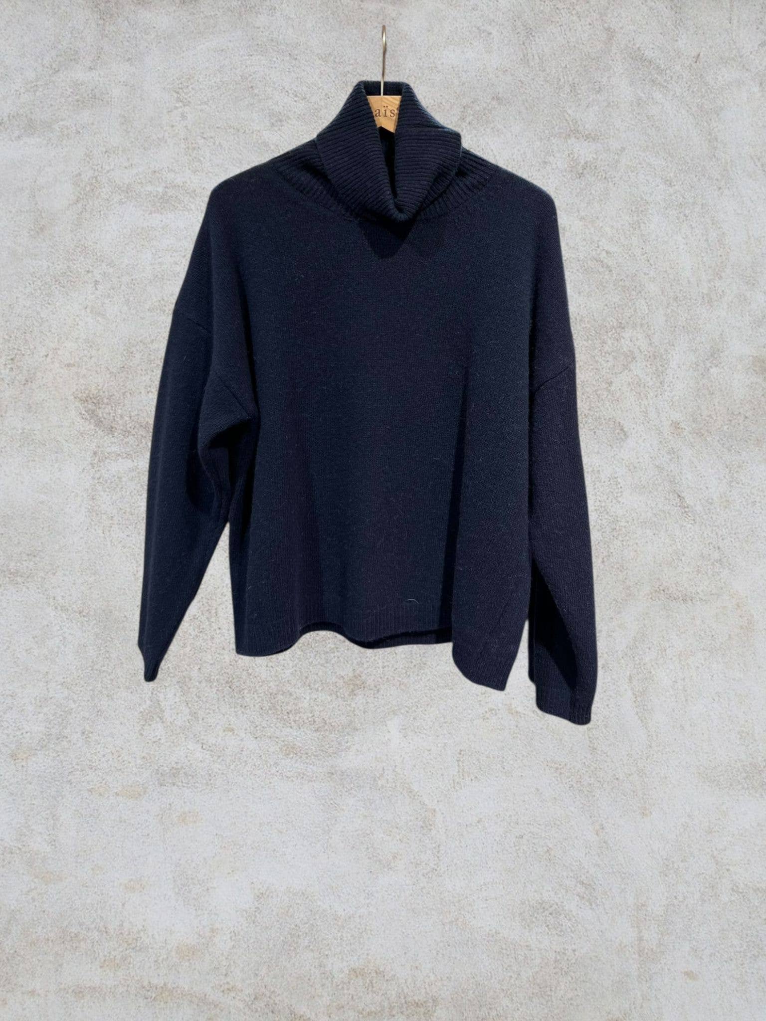 NAÏS PARIS - Vente Pull en maille – femme - Pull col roulé manches longues 100% laine merinos extrafine14