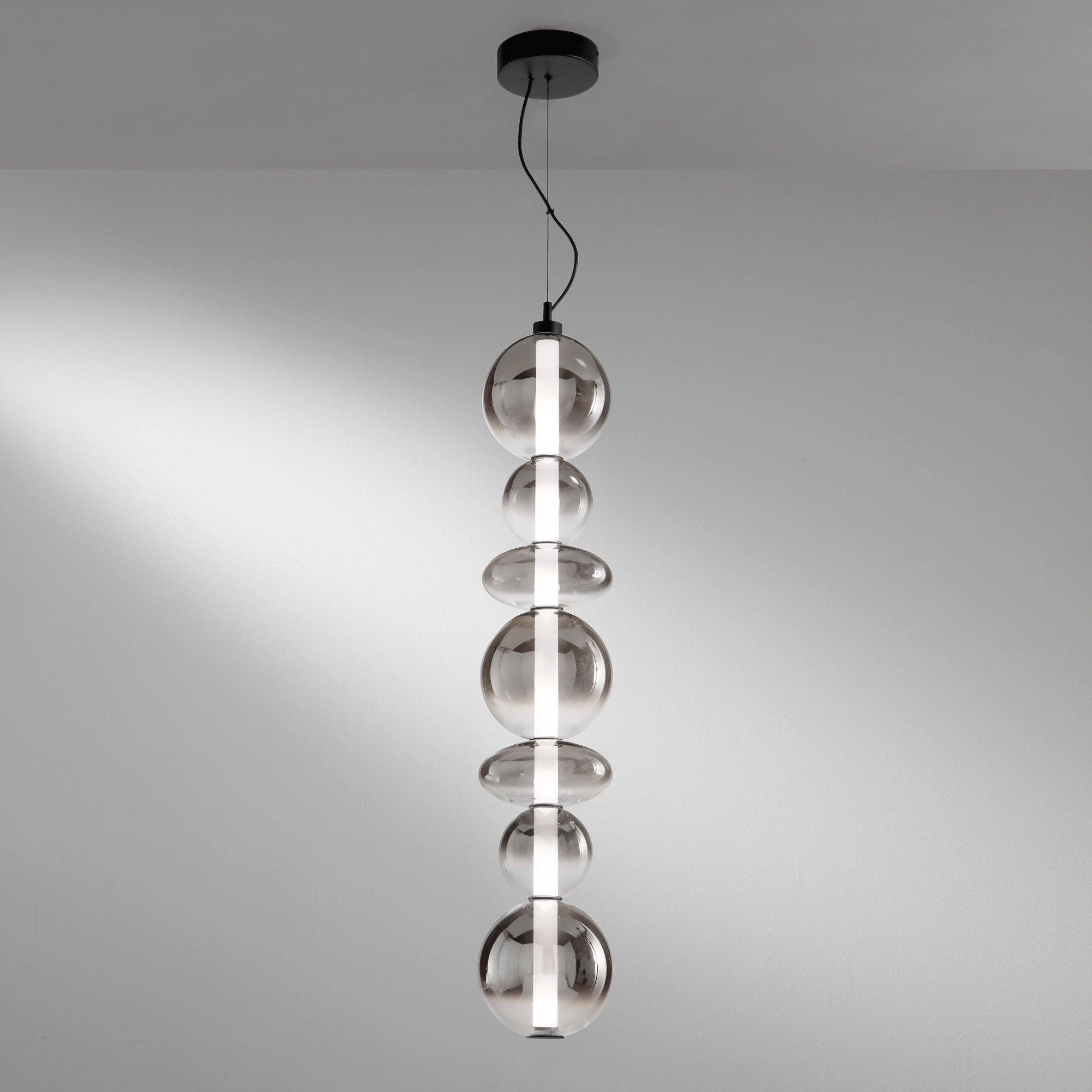 Gruppo F.T - Wholesale Chandelier/Hanging Light - KEMET LED suspension in metal with smoked glass diffusers8