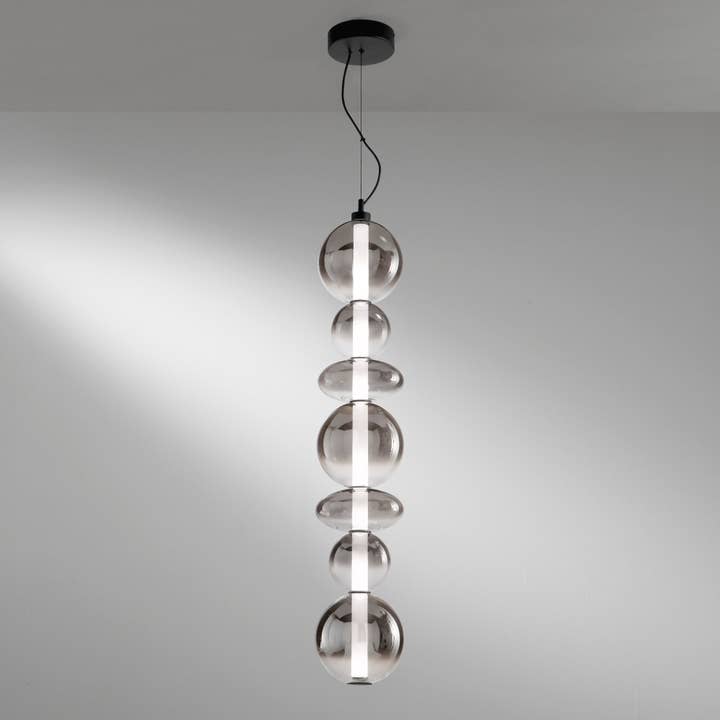 Gruppo F.T - Wholesale Chandelier/Hanging Light - KEMET LED suspension in metal with smoked glass diffusers8