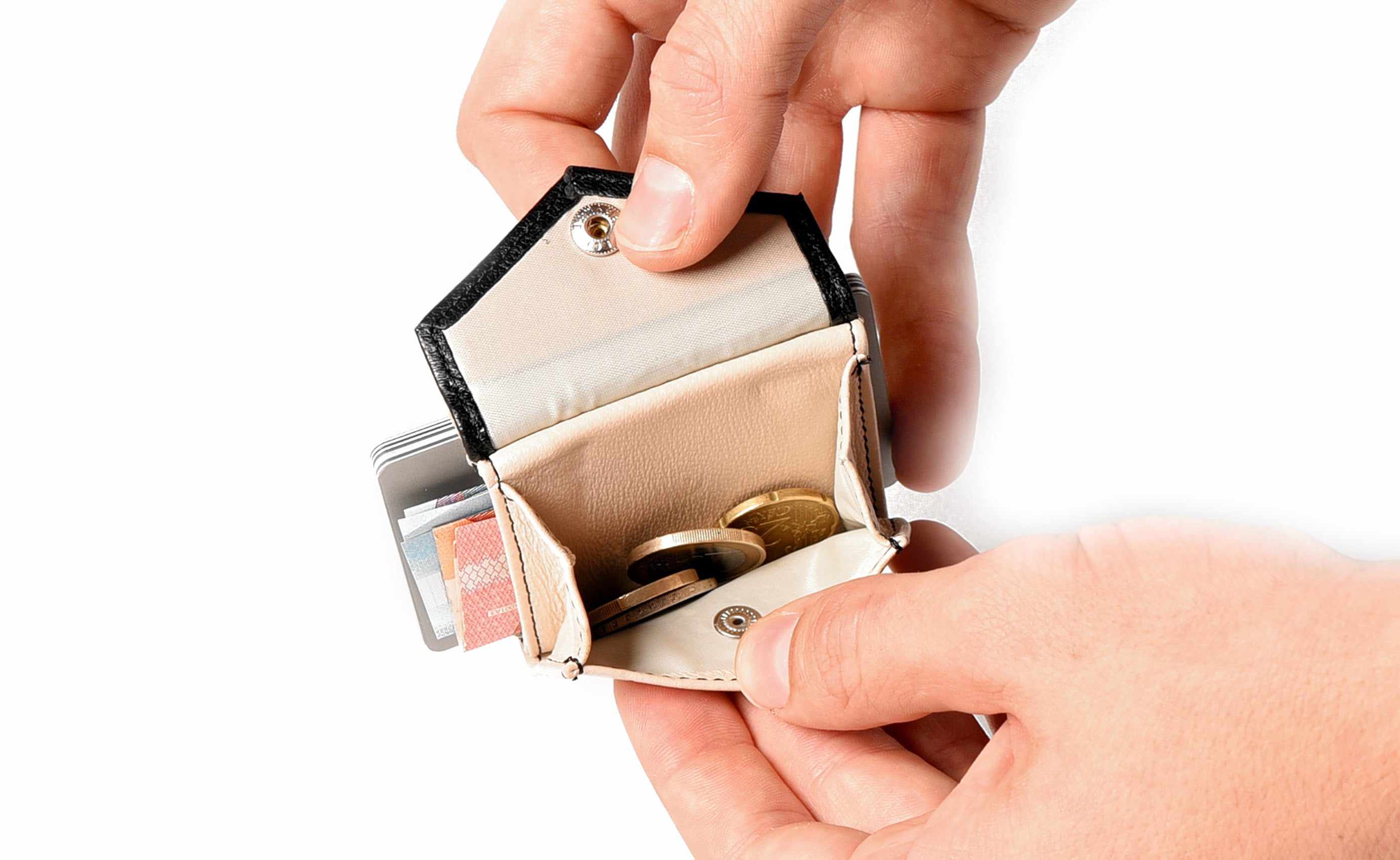 Space Products – Großhandel Brieftasche – Damen – Leder Mini Geldbörse mit Münzfach - duoton - Peak27