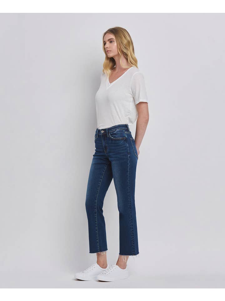 SEA OF LOVE HIGH RISE MINI BOOTCUT JEANS LV1510 for wholesale on Faire9