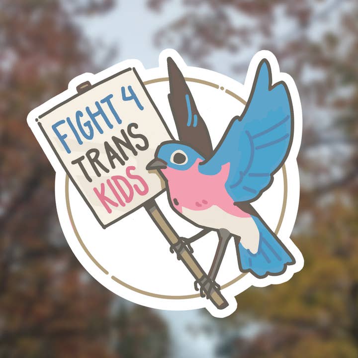 weneedtogooutside - Wholesale Sticker - Fight for Trans Kids Sticker