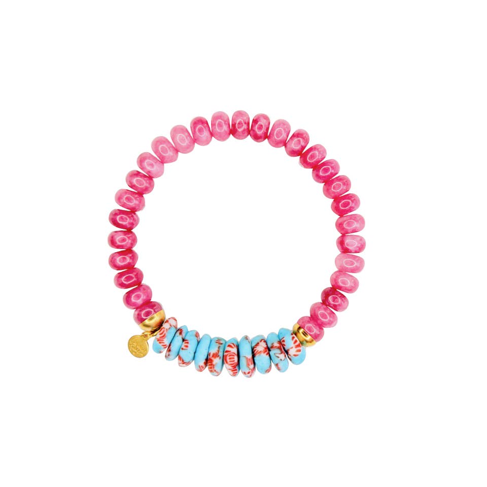 Catherine Page Jewelry – wholesale Charm/dangle bracelet – Julep Stretch Bracelet in Pink Sorbet0