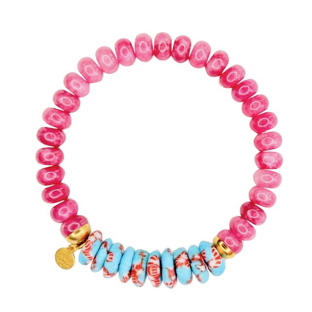 Catherine Page Jewelry - Wholesale Charm/Dangle Bracelet - Julep Stretch Bracelet in Pink Sorbet0