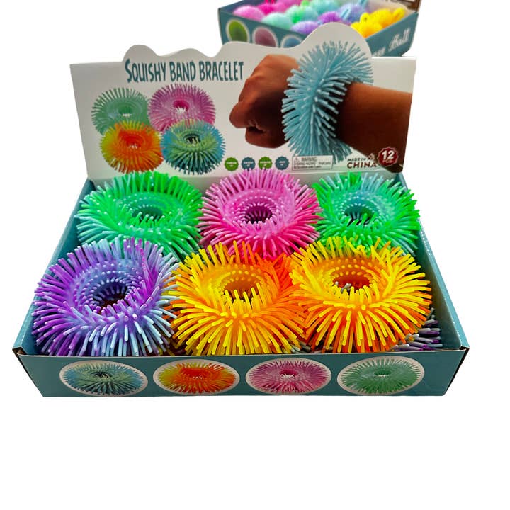Light-Up Squishy Band Bracelet – Air-Filled Silicone (12PC Display) MSSB for wholesale by Modek Sports