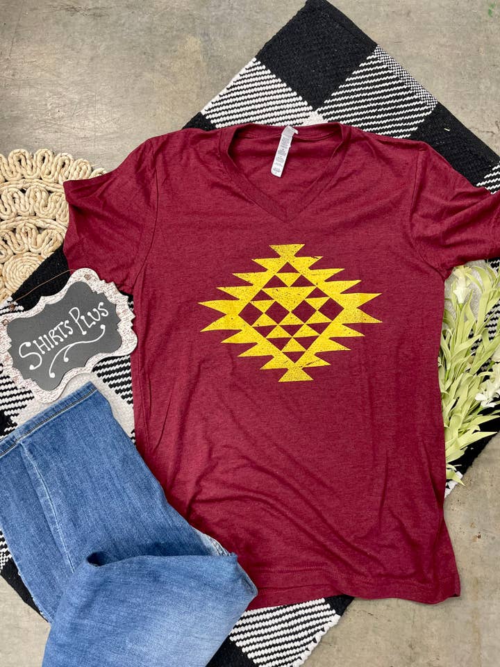 Aztec Graphic Tee for wholesale by Shirts Plus, Inc.