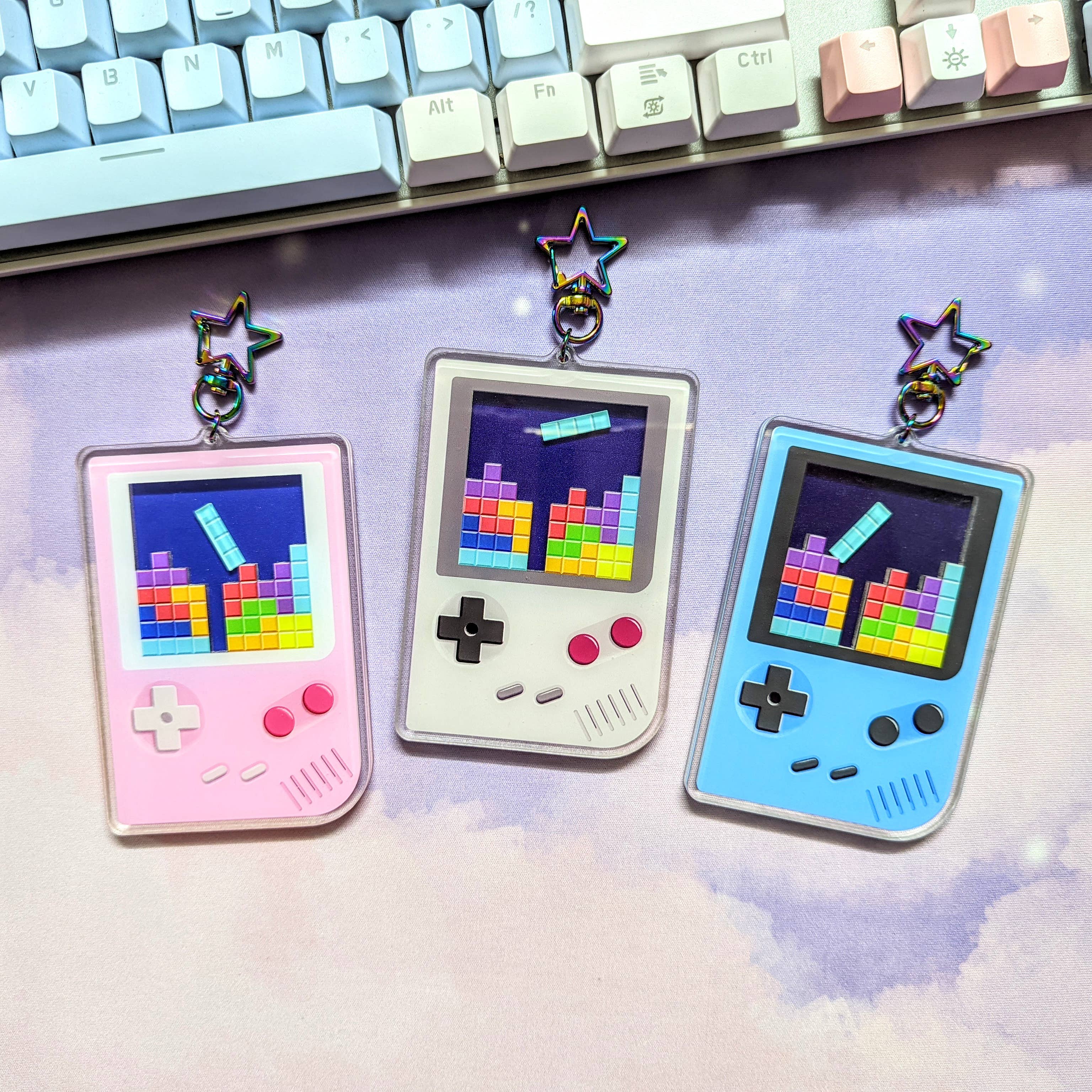 Bubbly Seed LLC - Vente Porte-clés – femme - Porte-clés en acrylique Gameboy Shaker3