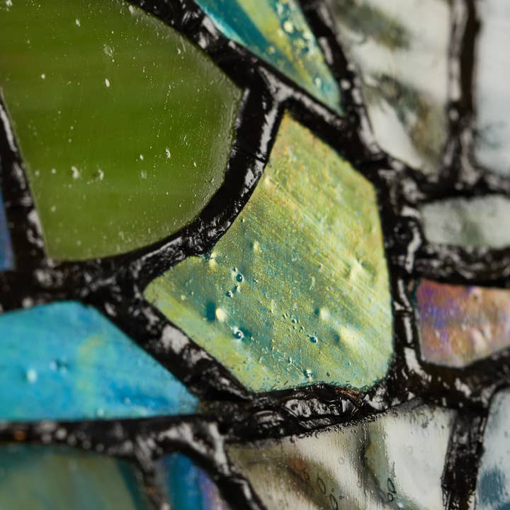 River of Goods - Wholesale Decorative Panel - 10.5"H Tommy the Green Sea Turtle Stained Glass Window Panel