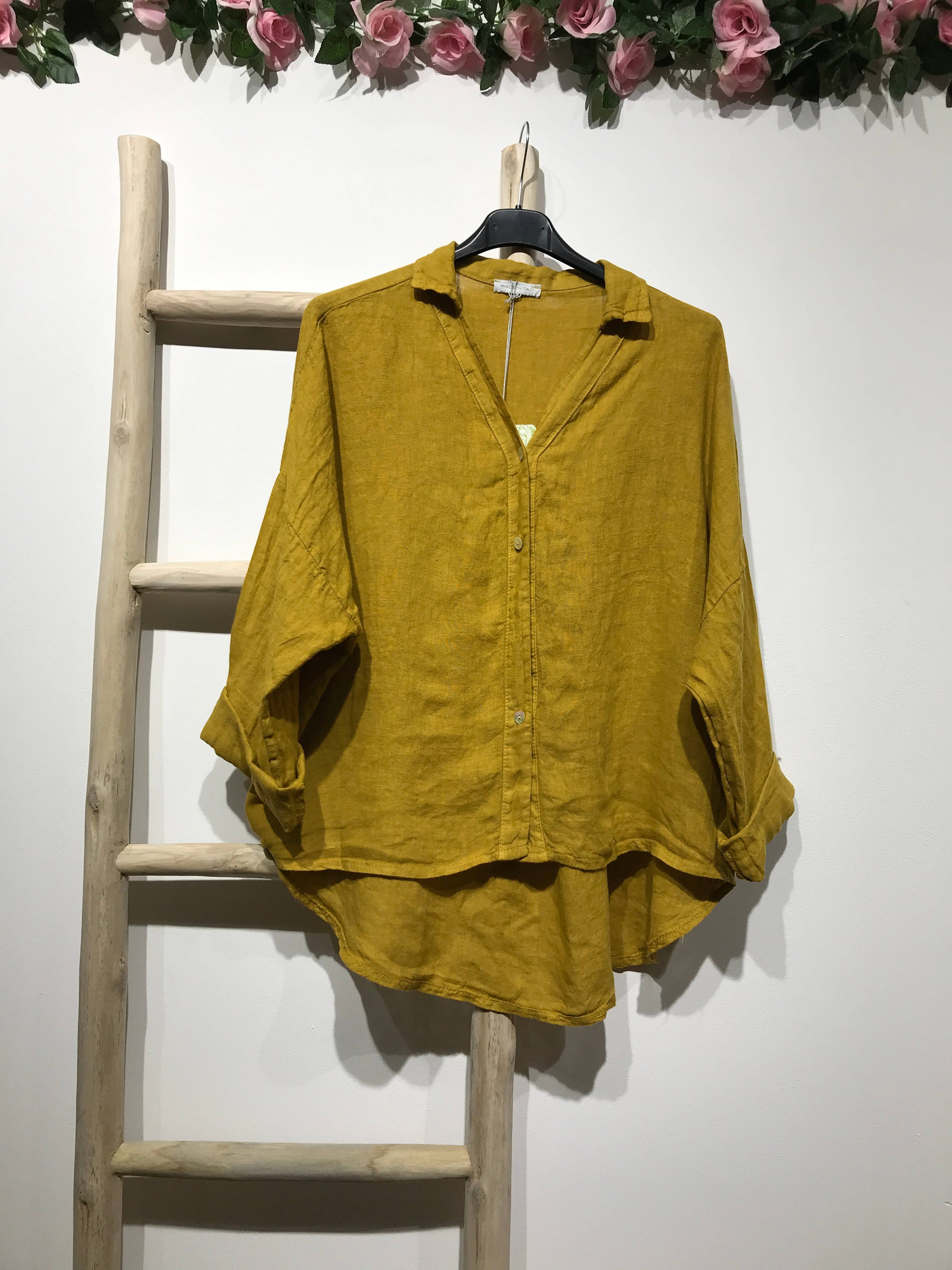 LINEN & COTTON HOUSE - Vente Chemise à col boutonné – femme - CHEMISE EN LIN. 48902 NINA68