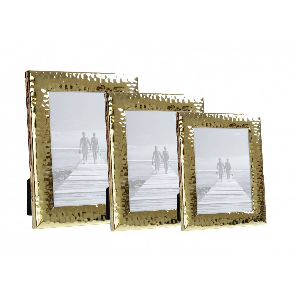 AULICA - Vente Cadres photos - Cadre photo martelé doré 10*152