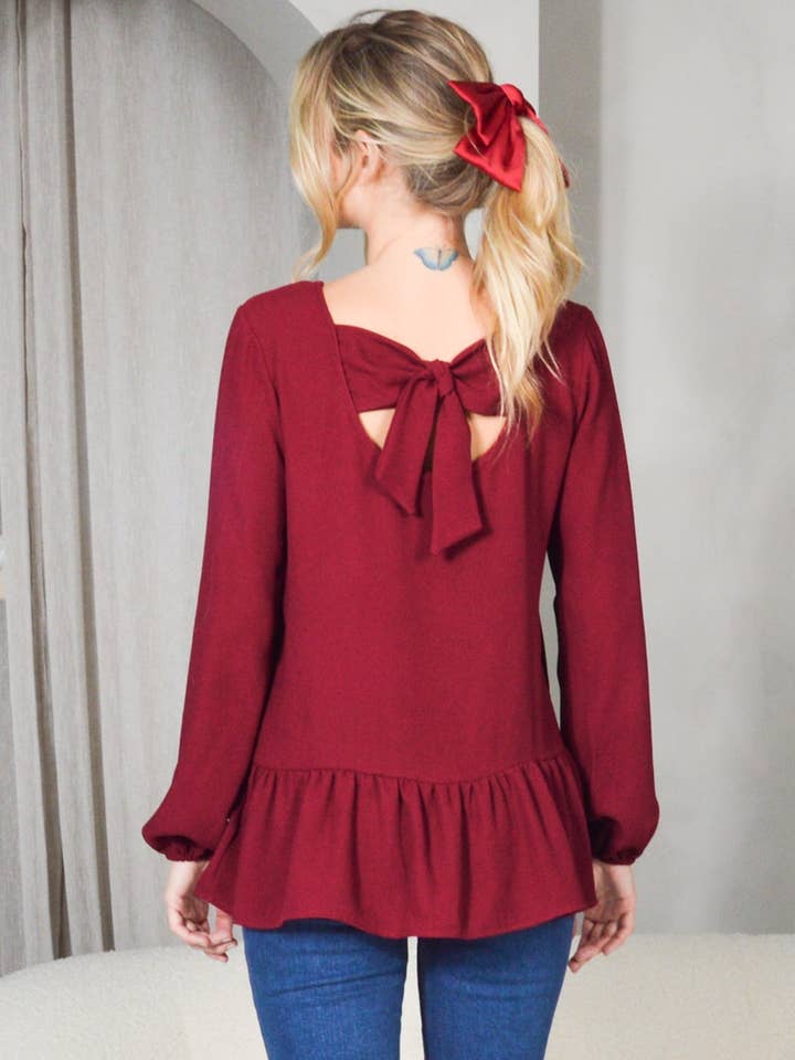 Loven x Mini Momo - Vente Chemisier – femme - Blouse cache-cœur à nœud dos et basque - Mini Momo8