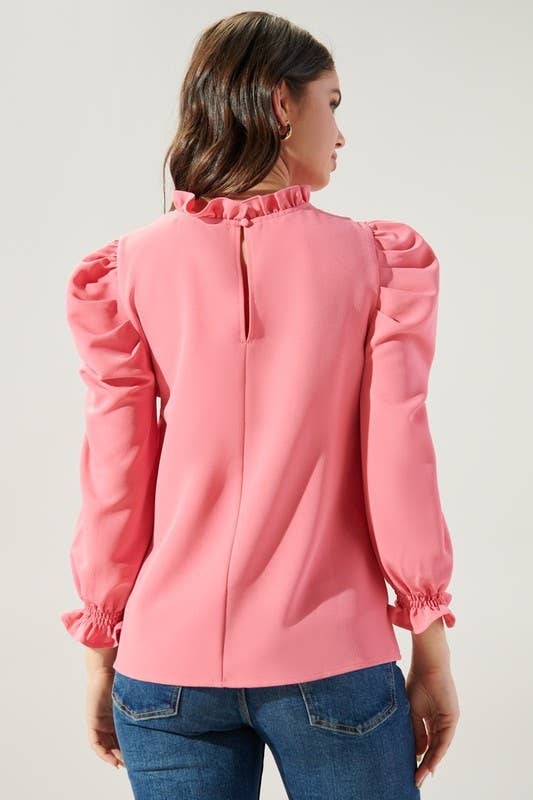 Sugarlips - Vendita all'ingrosso Camicetta - Donna - Go Getter Marla - Top con maniche a sbuffo con volant14