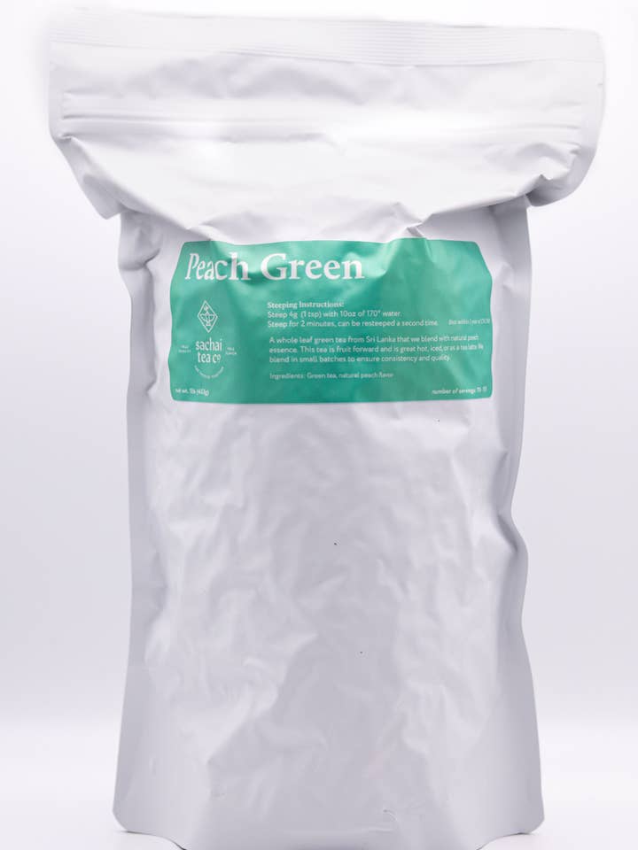 Peach Green Tea (1Ib) for wholesale by Sachai Tea Company